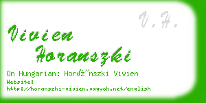 vivien horanszki business card